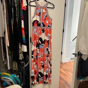 Multicolor Sleeveless Maxi Dress